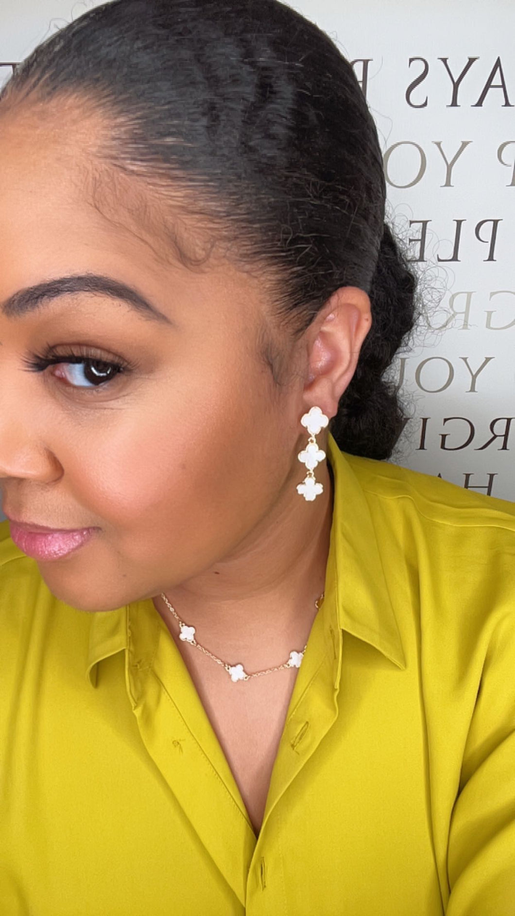Tri Clover Drop Earrings