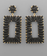 Load image into Gallery viewer, Robust Raffia Statement Earrings (Coal Black and Fun Fuchsia)
